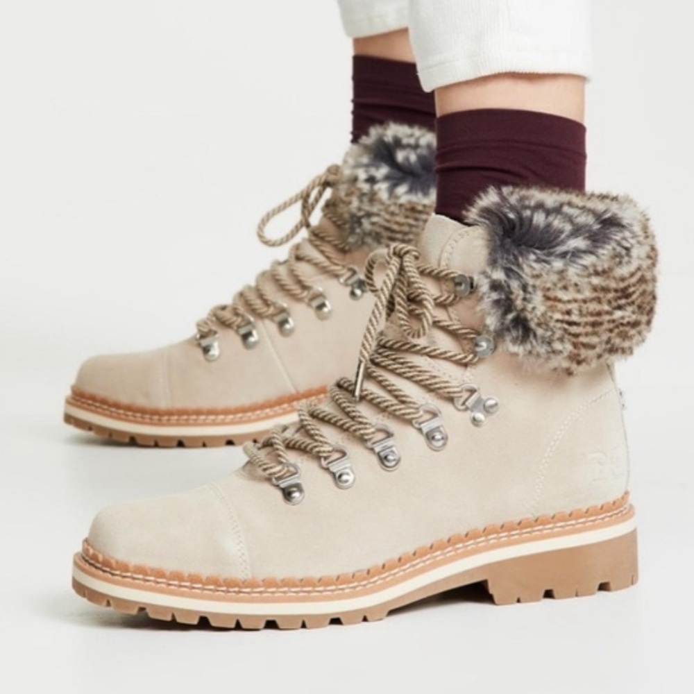 Sam Edelman Ivory Faux Fur Boots